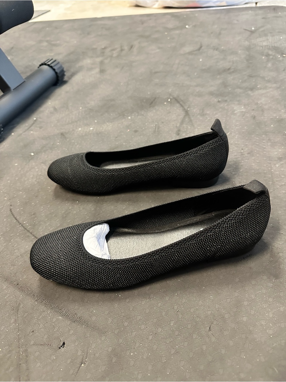 MIA Black Knit Slip-On Ballet Flats